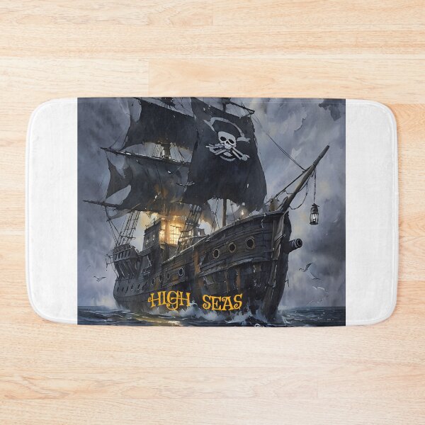 Item preview, High Seas - Epic Pirate Ship Storm Art designed and sold by Modern Nest Art.