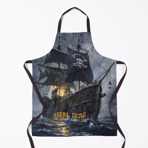 Item preview, High Seas - Epic Pirate Ship Storm Art designed and sold by Modern Nest Art.