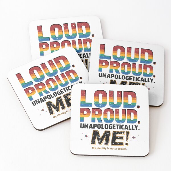 Item preview, Loud Proud Unapologetically Me LGBTQ Pride Shirt | Rainbow Pride Typography Design designed and sold by Vvmd.