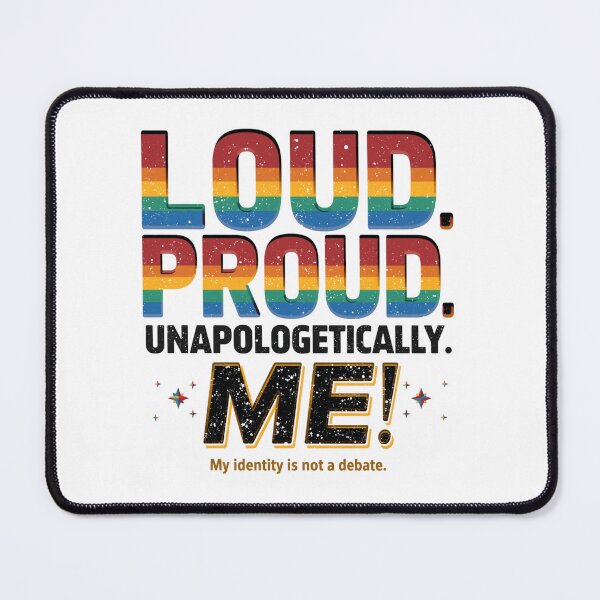 Item preview, Loud Proud Unapologetically Me LGBTQ Pride Shirt | Rainbow Pride Typography Design designed and sold by Vvmd.