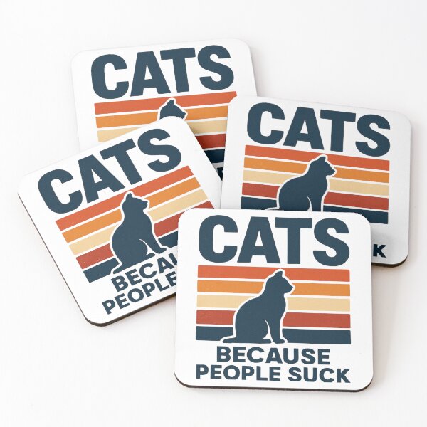 Item preview, Cats Because People Suck Funny Retro Cat Lover Gift designed and sold by ZadTicaret.