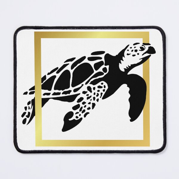 Item preview, Majestic Seaturtle in Golden Frame - Minimalist Cat Art designed and sold by I.C. Vision Designs.