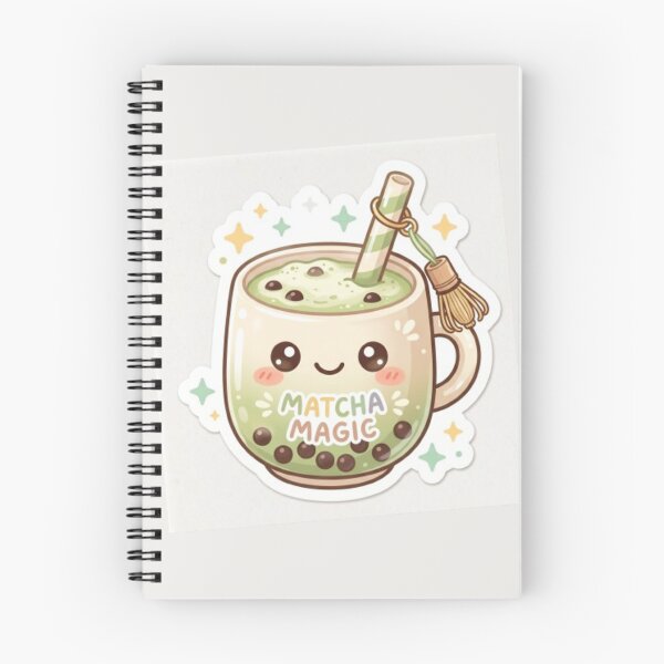 Item preview, Cute Matcha Latte Sticker | Kawaii Matcha Drink with Bamboo Whisk Charm & Sparkles designed and sold by DmaarGroup.