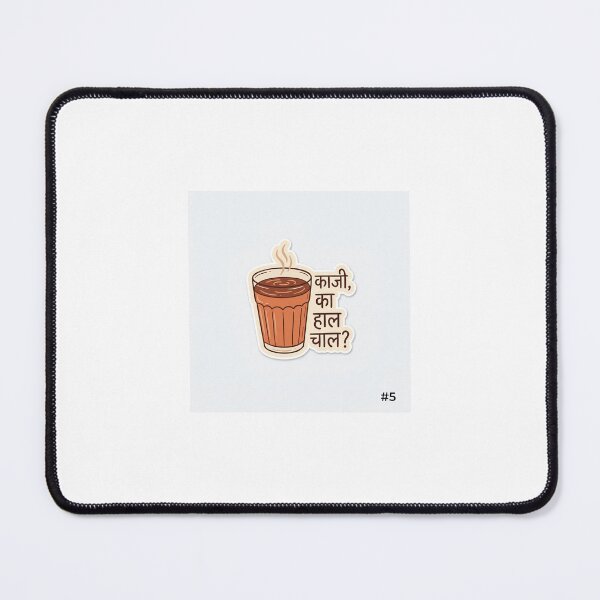 Item preview, Ka Ji Ka Haal Chaal Cutting Chai Glass Desi Sticker designed and sold by The Existential Grind.