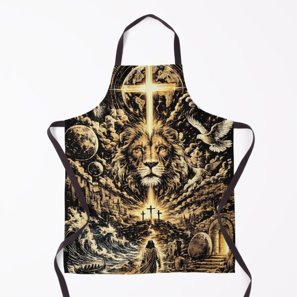 Item preview, Jesus Lion of Judah Cross Christian Artwork designed and sold by TheLampClothing.