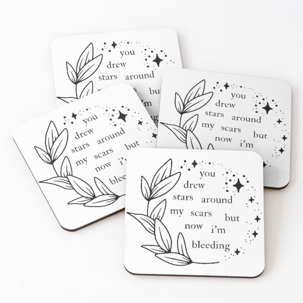Item preview, Cardgian Lyrics | Evermore | You drew stars around my scars but now i'm bleeding designed and sold by odetospace.