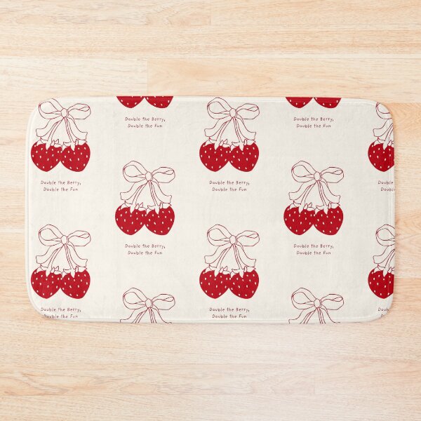 Item preview, Double the Berry Double the Fun Food Quote Feminine Design, Art for Foodies designed and sold by SpringTeaDesigns.