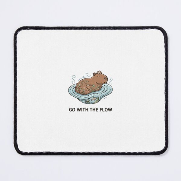 Item preview, Go with the flow capybara| Cute Zen Animal designed and sold by inessiiilvaaaaa.