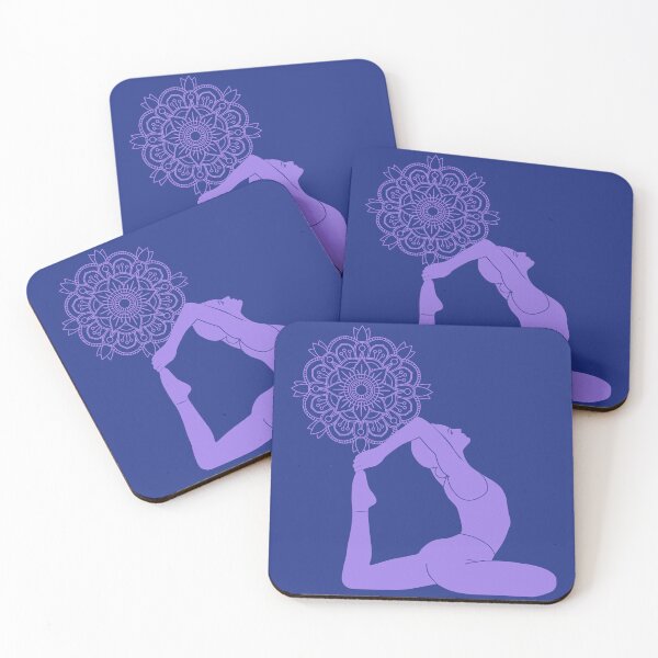 Item preview, King Pigeon Yoga Pose With Mandala designed and sold by Laanas.
