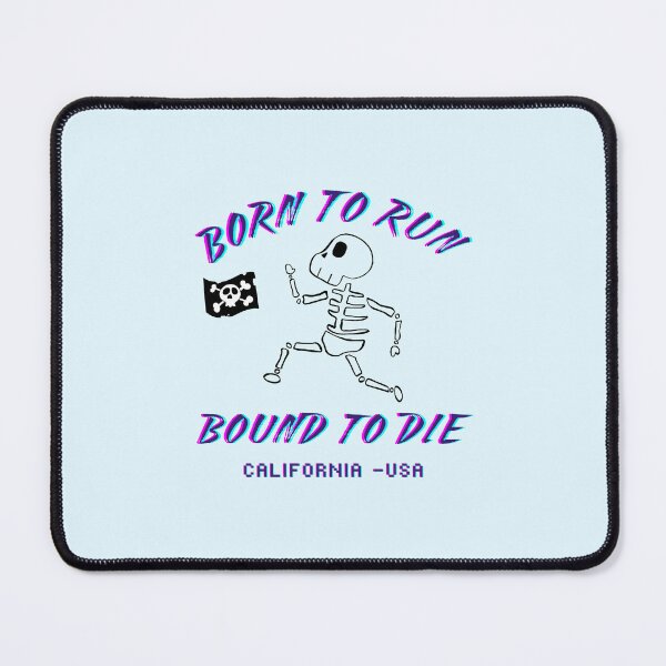 Item preview, Born To Run Bound To Die Retro Glitch Skull California designed and sold by creativerooney.