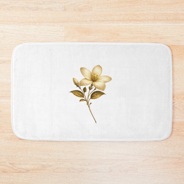 Item preview, Vintage Golden Jasmine Flower – Elegant Botanical Floral Illustration designed and sold by Joyfulfabric.