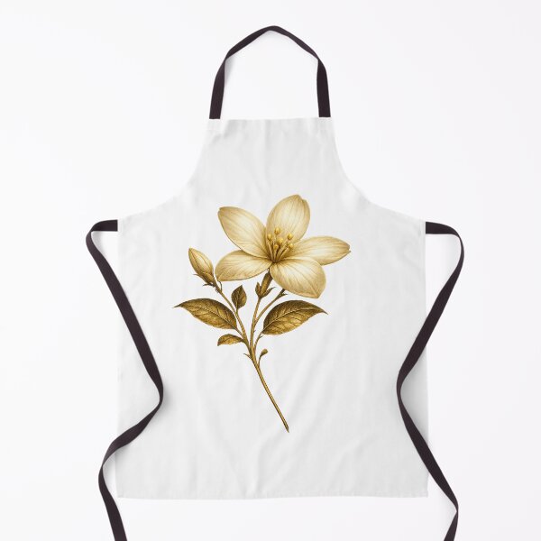 Item preview, Vintage Golden Jasmine Flower – Elegant Botanical Floral Illustration designed and sold by Joyfulfabric.