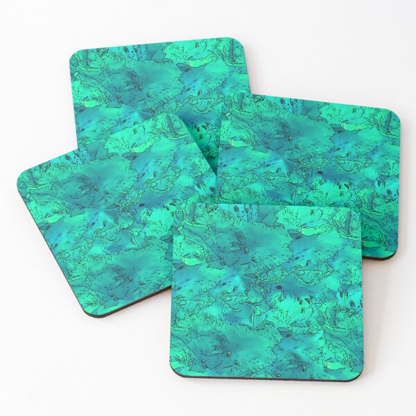 Item preview, Blue and Turquoise Azalea Pattern, Abstract designed and sold by Brightside-art.