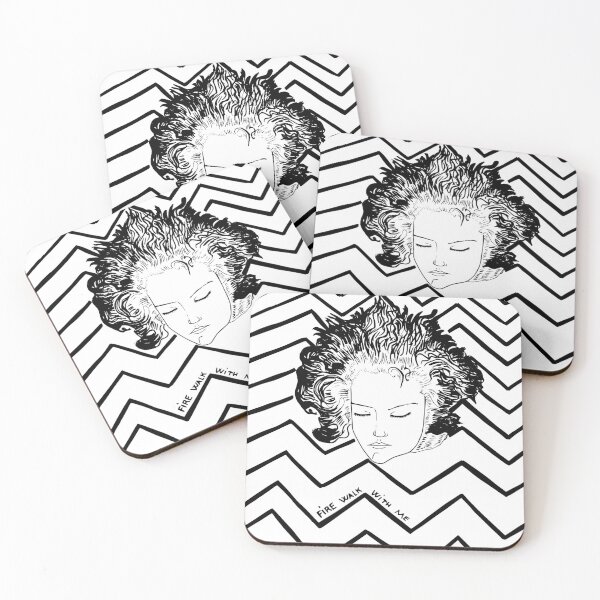 Item preview, Fire Walk With Me - Gothic Twin Peaks Line Art Portrait designed and sold by BarnBurns.
