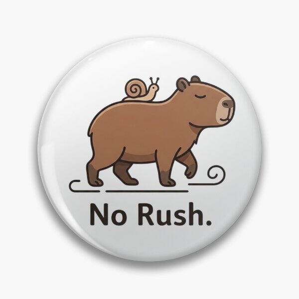 Item preview, No rush capybara| Minimalist Design designed and sold by inessiiilvaaaaa.