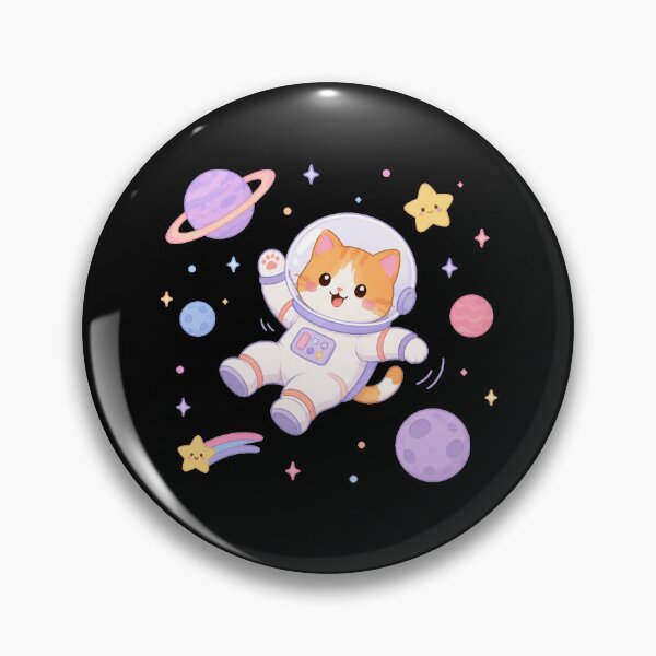 Item preview, Cute Space Cat Astronaut Kawaii Chibi Kitten Galaxy Art designed and sold by Seculinator.