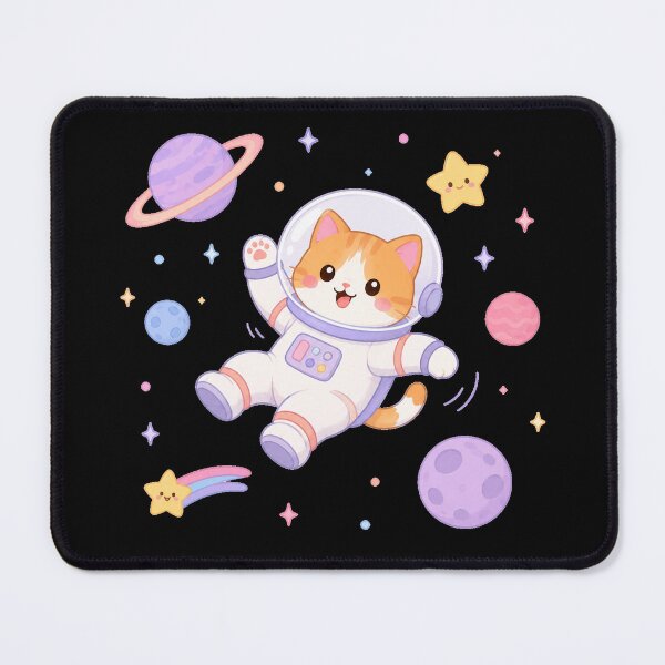 Item preview, Cute Space Cat Astronaut Kawaii Chibi Kitten Galaxy Art designed and sold by Seculinator.