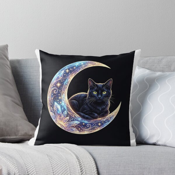 Item preview, Black Cat Navigating Celestial Compass Adventure T-Shirt designed and sold by MERAKISL.