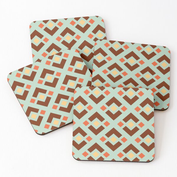 Item preview, Aztec Geometric Pattern | Brown Mint Terracotta Tribal Seamless designed and sold by Dino-Lune.