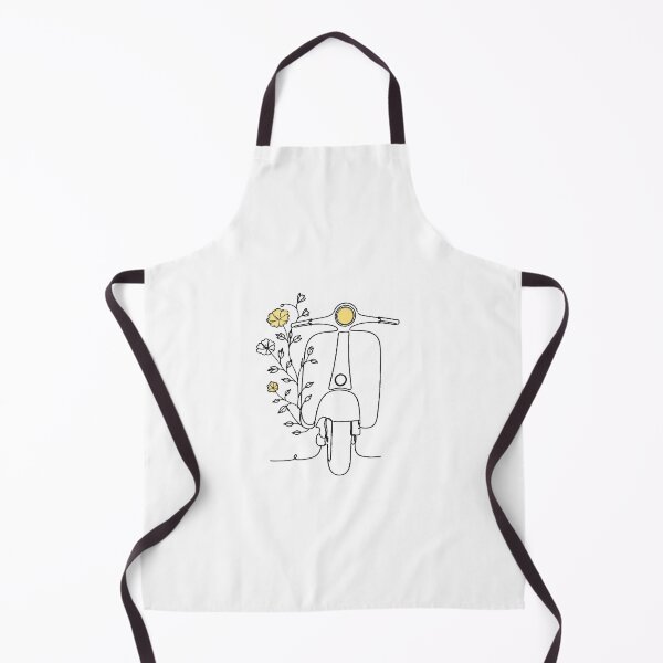 Item preview, Vintage Scooter Line Art with Flowers designed and sold by DigiHouse.