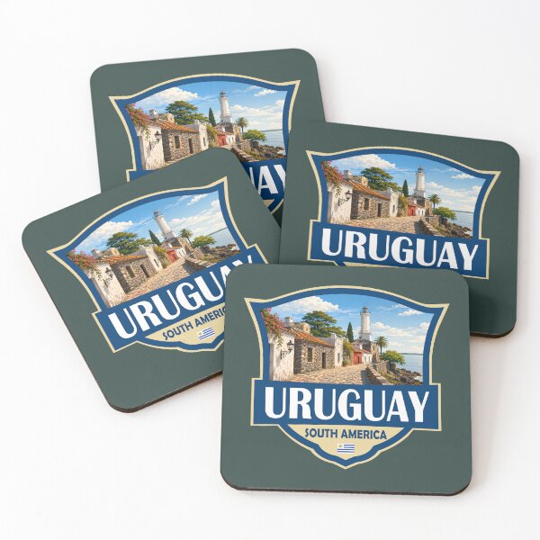 Item preview, Uruguay Illustration Retro Badge designed and sold by KrisSidDesigns.