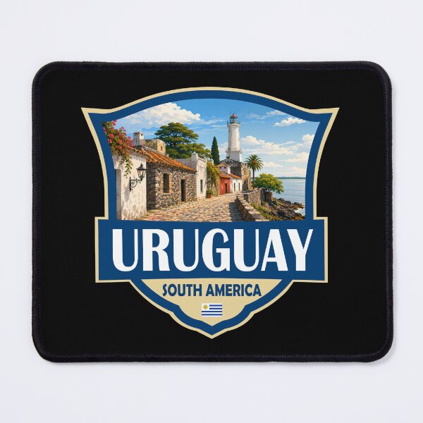 Item preview, Uruguay Illustration Retro Badge designed and sold by KrisSidDesigns.