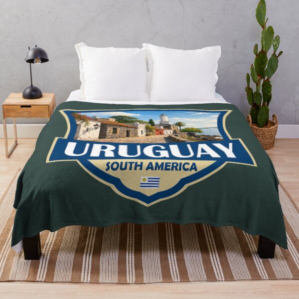 Item preview, Uruguay Illustration Retro Badge designed and sold by KrisSidDesigns.