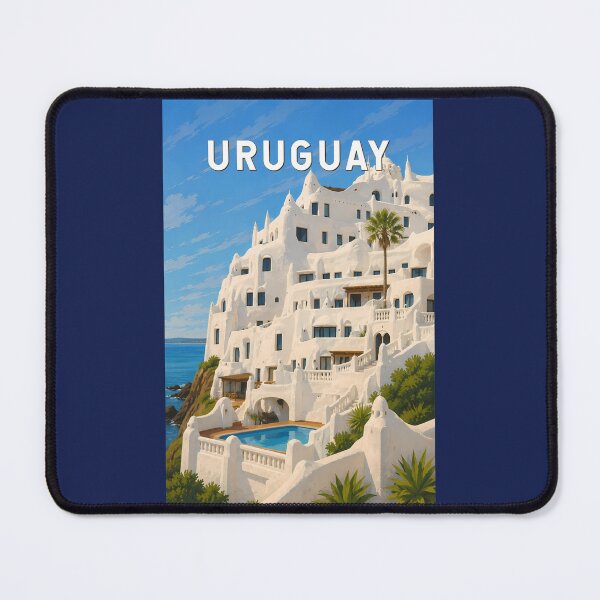 Item preview, Uruguay Casapueblo Illustration Travel Art Vintage designed and sold by KrisSidDesigns.