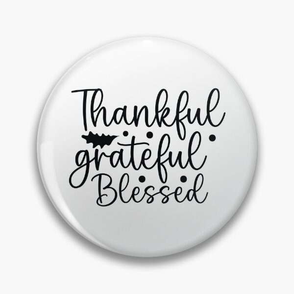 Item preview, Thankful Grateful Blessed - Cute Autumn Fall Leaves Orange Pumpkin Cozy Warm Thanksgiving Faith Gift designed and sold by FuzionRaptor.