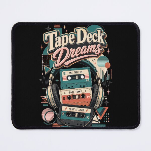 Item preview, Tape Deck Dreams Retro Cassette And Headphones designed and sold by Sketchlegacy.