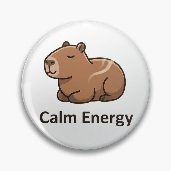 Item preview, Calm energy capybara | Kawaii Minimalist Art designed and sold by inessiiilvaaaaa.
