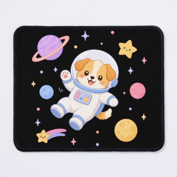 Item preview, Cute Space Dog Astronaut Kawaii Chibi Puppy Galaxy Art designed and sold by Seculinator.