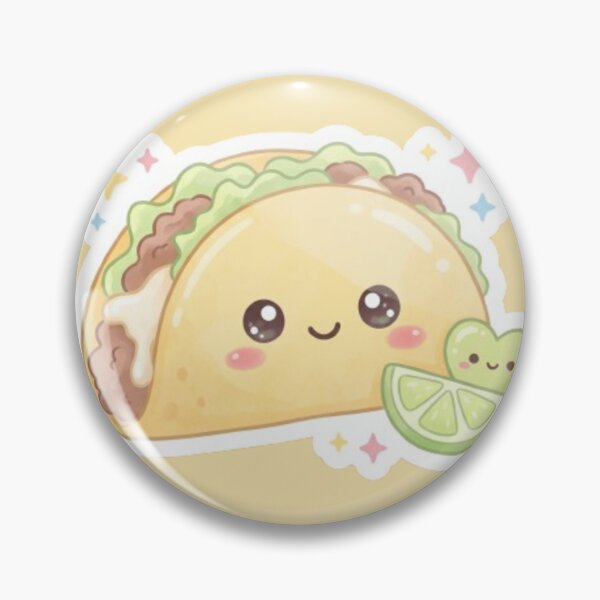 Item preview, Cute Taco Sticker | Kawaii Smiling Taco with Lime Heart & Sparkles designed and sold by DmaarGroup.