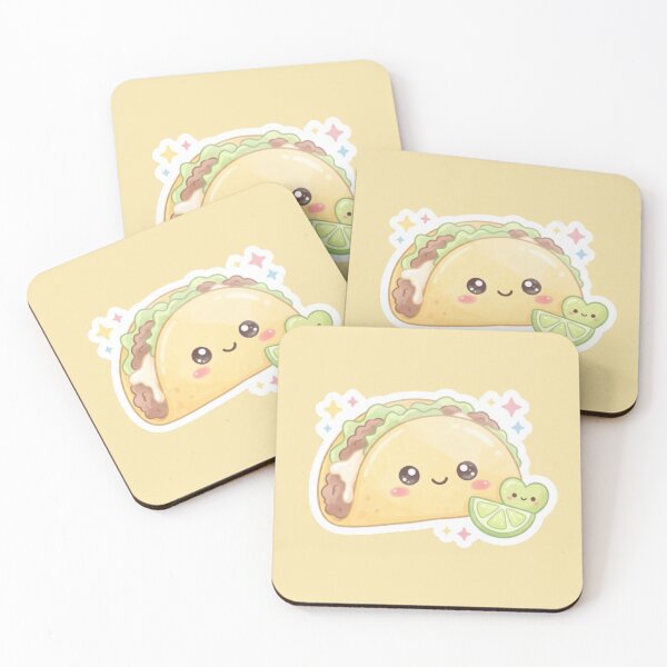 Item preview, Cute Taco Sticker | Kawaii Smiling Taco with Lime Heart & Sparkles designed and sold by DmaarGroup.