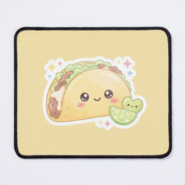 Item preview, Cute Taco Sticker | Kawaii Smiling Taco with Lime Heart & Sparkles designed and sold by DmaarGroup.