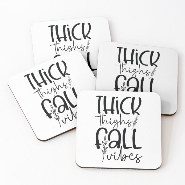 Item preview, Thick Thighs Fall Vibes - Cute Autumn Season Leaves Orange Pumpkin Cozy Warm Funny Pun Aesthetic Gift designed and sold by FuzionRaptor.