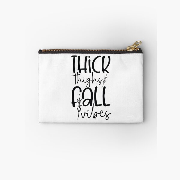 Item preview, Thick Thighs Fall Vibes - Cute Autumn Season Leaves Orange Pumpkin Cozy Warm Funny Pun Aesthetic Gift designed and sold by FuzionRaptor.