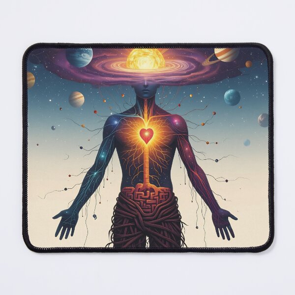 Item preview, Cosmic Human Heart And Mind Energy Illustration With Solar Galaxy, Spiritual Body And Neural Connections designed and sold by LisaMise.