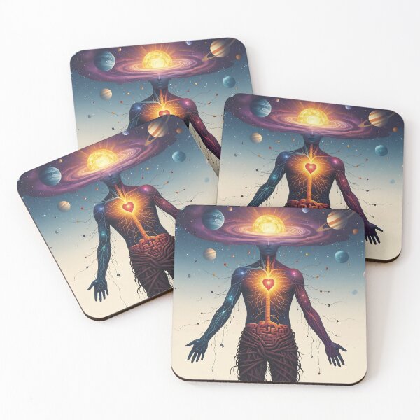 Item preview, Cosmic Human Heart And Mind Energy Illustration With Solar Galaxy, Spiritual Body And Neural Connections designed and sold by LisaMise.
