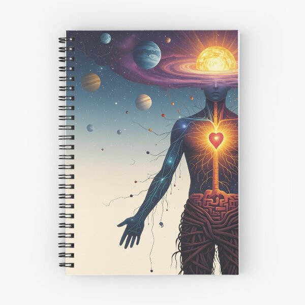 Item preview, Cosmic Human Heart And Mind Energy Illustration With Solar Galaxy, Spiritual Body And Neural Connections designed and sold by LisaMise.