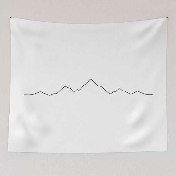 Item preview, Minimalist mountain silhouette drawing designed and sold by Side Quest Co..