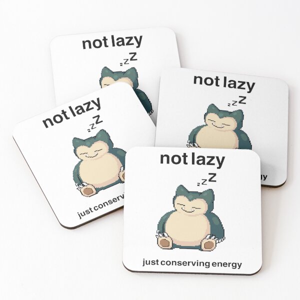 Item preview, Not lazy just conserving energy Snorla pixelart designed and sold by Life Goes On Studio.