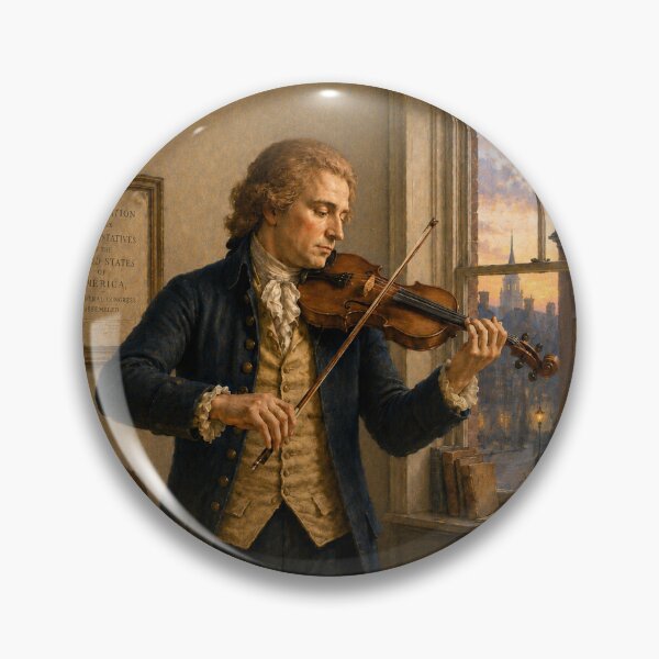 Item preview, He Thought, He Wrote, and Sometimes He Played — Thomas Jefferson and His Violin designed and sold by Novel Works Studio.