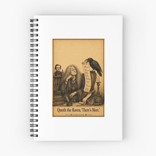 Item preview, Crone Cards — Quoth the Raven, 'There's More.' designed and sold by Kay Mhor Studio.