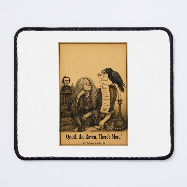 Item preview, Crone Cards — Quoth the Raven, 'There's More.' designed and sold by Kay Mhor Studio.