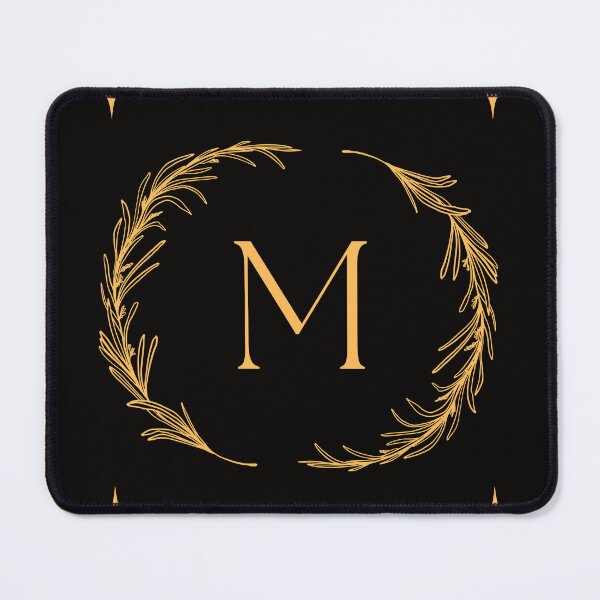 Item preview, Elegant Gold Monogram Letter M Design | Personalized Black T-Shirt Hoodie & Cap Mockup designed and sold by Vvmd.