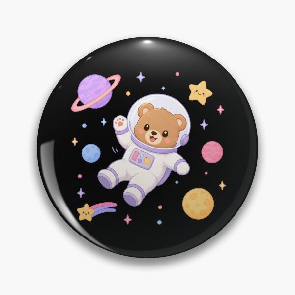 Item preview, Cute Space Bear Astronaut Kawaii Chibi Teddy Galaxy Art designed and sold by Seculinator.