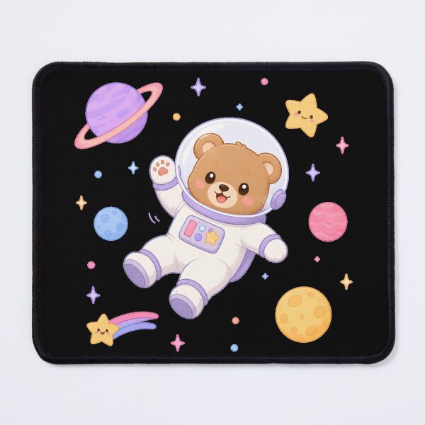 Item preview, Cute Space Bear Astronaut Kawaii Chibi Teddy Galaxy Art designed and sold by Seculinator.