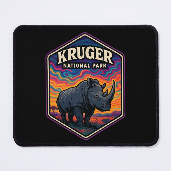 Item preview, Kruger National Park Rhinoceros Trippy Art Travel designed and sold by TomFrontierArt.
