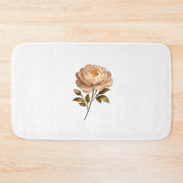 Item preview, Vintage Pink Peony Blossom – Elegant Botanical Floral Illustration designed and sold by Joyfulfabric.